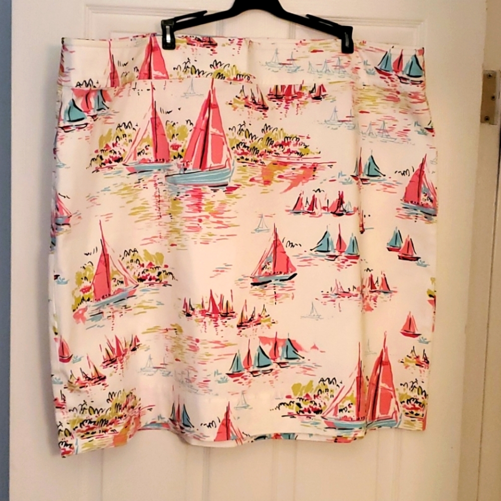 Talbott nautical themed skirt size 24